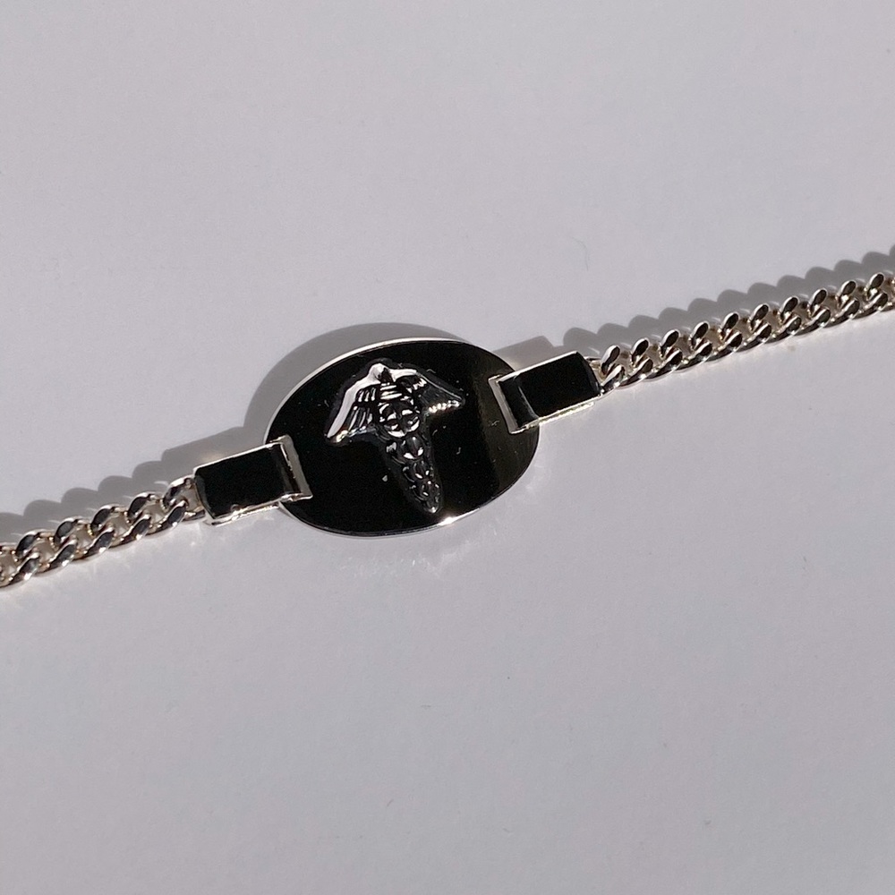 CHILD - 925 Italian Silver Medic alert bra…